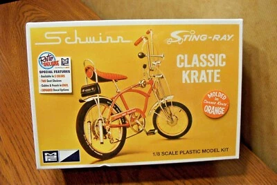 MPC SCHWINN 5-SPEED STING-RAY BICYCLE 1/8 SCALE MODEL KIT Molded in Orange - Image 1 of 4