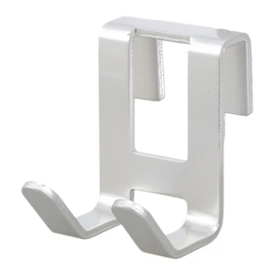 Gancho de puerta de vidrio para ducha de aluminio espacial agujero libre toallero percha para organizadores de llaves Foto 1 de 4