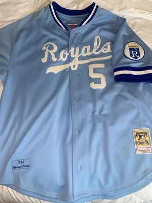 Camiseta deportiva Mitchell And Ness auténtica de George Brett Kansas City Royals Foto 1 de 4