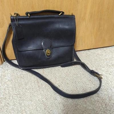 Винтажная сумка через плечо Coach 9927 Willis черная кожа сделано в США для реабилитации - Изображение 1 из 4