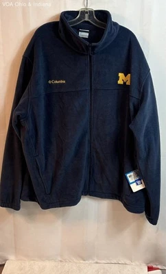 Men's Columbia Michigan Wolverines Flanker IV Full Zip Fleece Jacket - Size 4X - Image 1 of 4