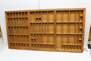Holz Drucker Schublade Buchdruck Fach Schriftsatz Shadowbox 32-1/4"x16-3/4" - Bild 1 von 5
