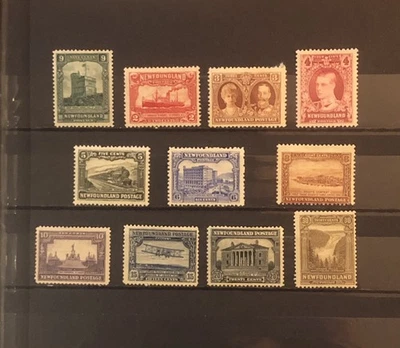Stamps Newfoundland Lot  of Eleven Mint Pictorials of 1928-31, see details. - Image 1 of 4
