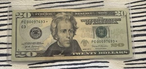 2017 - VERY RARE TWENTY-DOLLAR ($20) STAR NOTE - Low Serial Number 00097693⭐️ - Picture 1 of 6