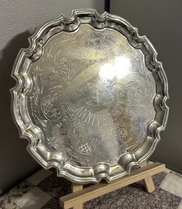 Versilbert von Queen Anne - großes Happy Anniversary Tablett - Bild 1 von 11