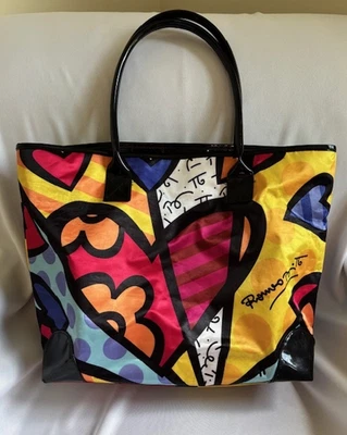 Bolso de Mano Romero Britto Un Nuevo Día Corazón Bolso de Hombro Artista Grande Cartera de Mano Foto 1 de 2