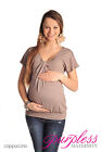 New MATERNITY V Neck Twist Knot Front Pregnancy Top Size 8 10 12 14 16 18 6065