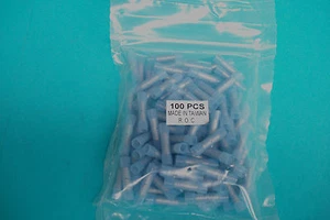 50 BLUE NYLON BUTT CONNECTORS14-16 GAUGE,LONG BARREL DOUBLE CRIMP - Picture 1 of 1