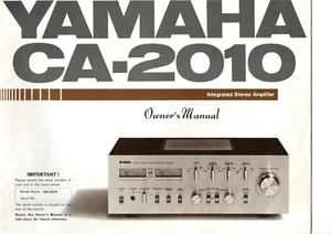 YAMAHA CA-2010 - Manuel du propriétaire (couleur). - Photo 1/2