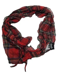 D&G Red Silk Womens Scarf - Picture 1 of 8