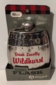 Barrel Flask Reward Lodge Flask "Drink Locally" 6 oz NEW! - Picture 1 of 2