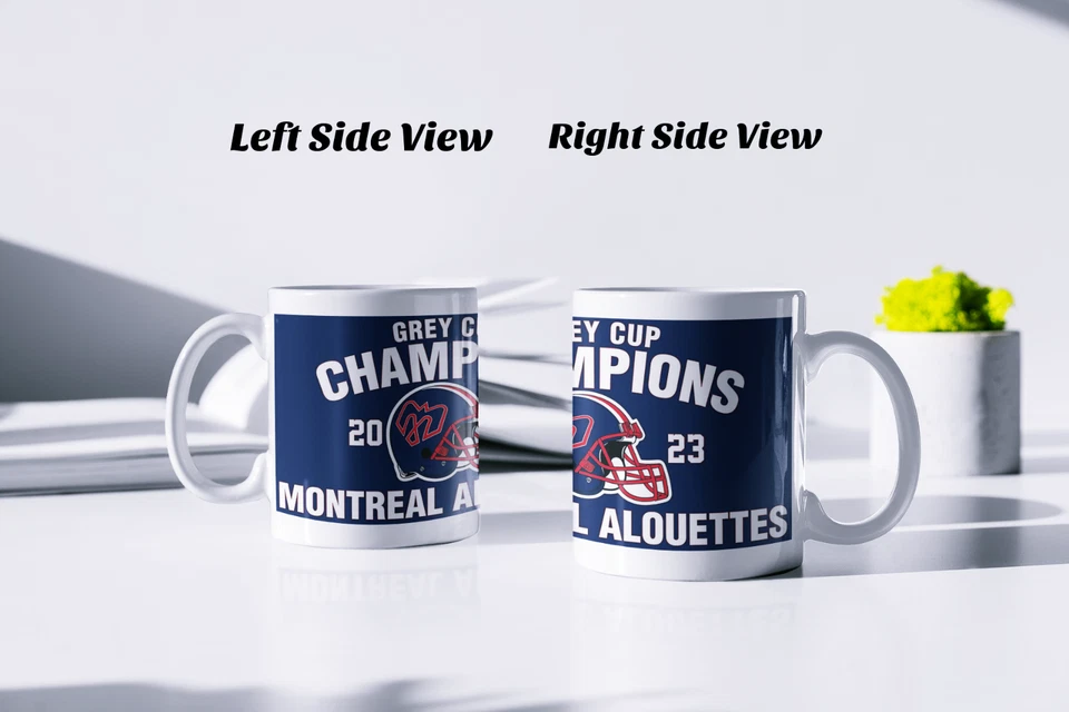 CFL 2023 Grey Cup Champion Montreal Alouettes Coffee Cup Mug 11oz New - Image 1 of 2