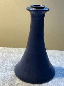 1 BLUE CANDLE HOLDER DOOR POTTERY SIGNED - Scott Draves- EPHRAIM FAIENCE - Picture 1 of 24