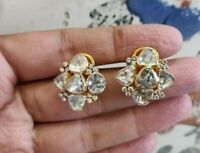 Details about   Handmade Design Natural Polki Diamond 925 Silver Gorgeous Wedding Gift Earring
