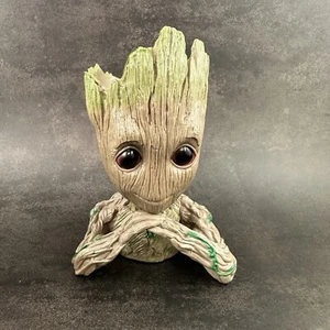 Baby Groot Flowerpot Tree Man Gift Pen Pencil Holder Flower Pot - Picture 1 of 8