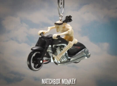 Skeleton Motorcycle Scooter Custom 1/64 Christmas Ornament Harley Tattoo Zombie - Image 1 of 4