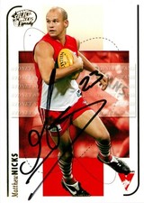 ✺Signed✺ 2005 SYDNEY SWANS AFL Premiers Card MATTHEW NICKS