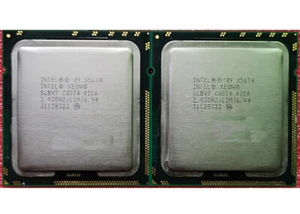 Matching pair Intel Xeon X5670 2.93GHz 6-Core 12MB LGA 1366 SLBV7 CPU Processors - Picture 1 of 4