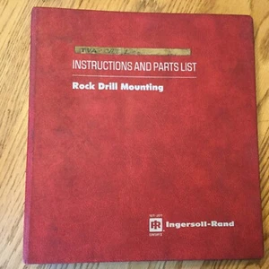 Ingersoll-Rand HHB HHBEIR URD475/U ROCK DRILL OPERATION MAINT. MANUAL PARTS BOOK - Picture 1 of 6