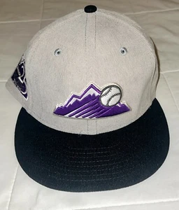 Colorado Rockies Corduroy Fitted Munfu Lids Hat Drop Exclusive 7 1/4 - Picture 1 of 5