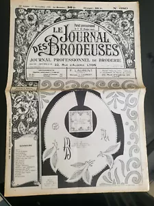 Le journal des brodeuses 1951 n° 680 bavoir dessus de plateau porte serviette - Picture 1 of 11