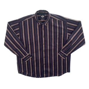 Vintage Dockers Wrinkle Free Multi Striped Long Sleeve Button-Up Shirt Large XL - Picture 1 of 4
