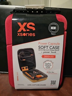 NEW XSories Power Capxule Soft Case + Power Bank Red capsule for Go Pro Camera - Image 1 of 2