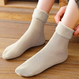 Women's Thermal Fleece Lined Socks - Non-Slip Warm House Socks - Picture 1 of 5