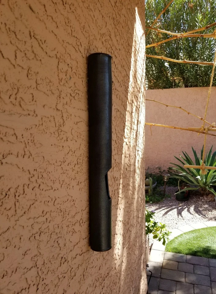 Mid Century Modern Black  Ceramic Succulent Planter/Bird Feeder 22x3 inches! - Image 1 of 4