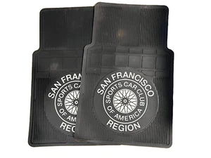 Vintage Set Vehicle Rubber Mats SPORTS CAR CLUB OF AMERICA San Francisco Region - Picture 1 of 6