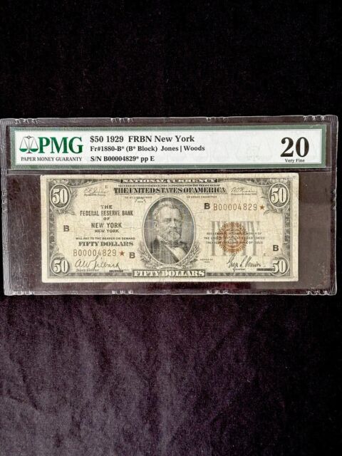 1929 Series $50 Federal Reserve National Bank Note Fine