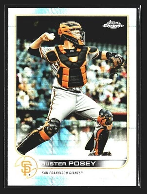 2022 Topps Chrome #95 Buster Posey Prism Refractor San Francisco Giants - Image 1 of 2