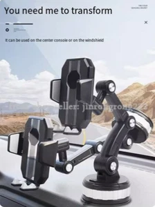 Phone Mount For Car Center Console Stack Super Adsorption Holder Black - Photo 1 sur 14