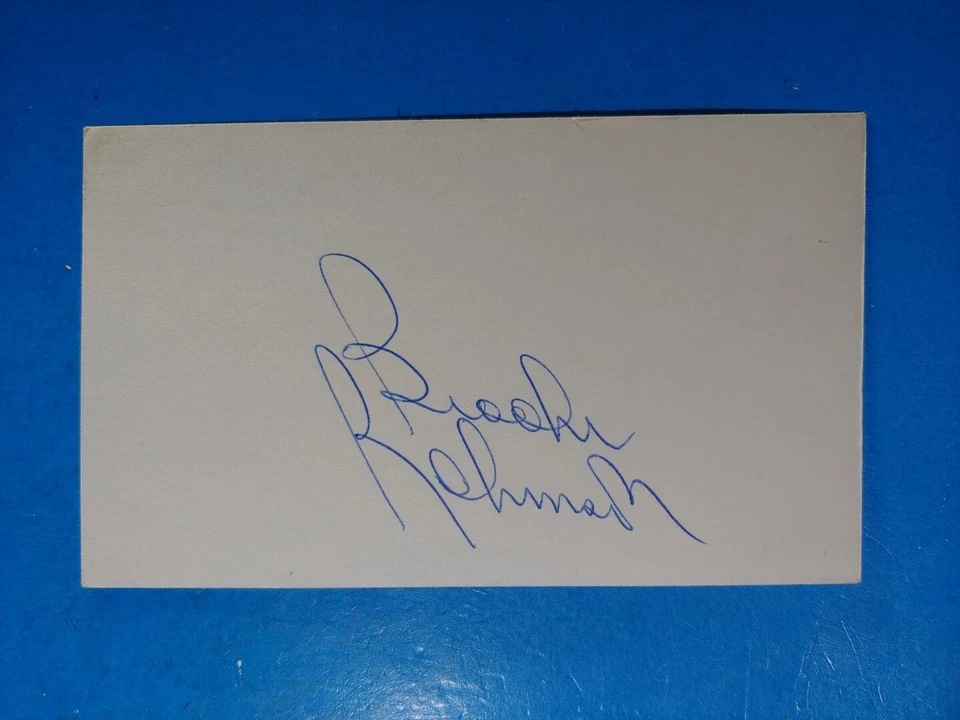 BROOKS ROBINSON AUTOGRAPHED 3 X 5 INDEX CARD HOF - Image 1 of 2