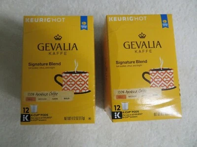 (2) Gevalia Kaffe Signature Blend café arábica suave 12 cápsulas K-Cup 4,12 OZ #D Foto 1 de 4