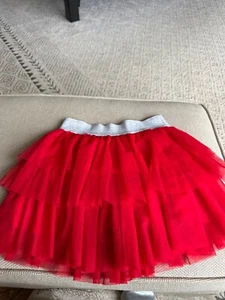 Circo Red Chaffon layered elastic skirt perfect for holidays Lg 10/12 - Picture 1 of 3