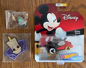 Hot Wheels Disney Mickey Mouse Character Car, Thumper Funko Pin & Lumiere Patch