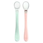 Silicone and Sprout Ware First Food Spoons-Light Sage/Light Grapefruit