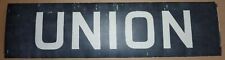 1940's Vintage NYC New York City Trolley Subway Front Destintion RollSign UNION