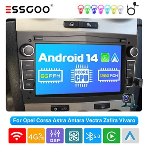 Autoradio Android 14 Carplay GPS 4G DSP 6+128G Kamera Für Opel Astra H Corsa C/D - Bild 1 von 15