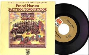 Procol Harum: "Conquistador (Live)" / "A Salty Dog" - VG+ '72 w-EX PS; plays NM! - Picture 1 of 2