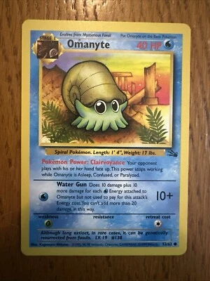 Pokémon TCG Stage 1 Pokemon Omanyte 52/62 - Image 1 of 3