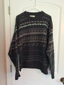 Vintage Eddie Bauer 80% Wool Mens Large Pullover Sweater - Picture 1 of 4