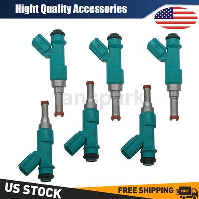 6PK Denso Fuel Injectors For 2012 2013 2014 2015 2016 Toyota Sienna 3.5L V6 - Изображение 1 из 4