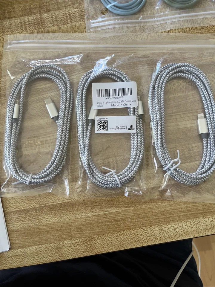 USB C to Lightning Cable 3Pack 6 FT Apple MFi Certified iPhone Fast Charger Type - Image 1 of 1