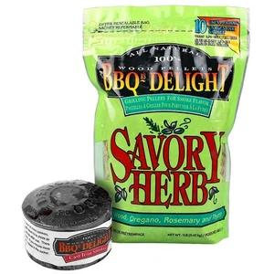 Cast Iron Smoker Pot for Grills 1lb Bag Savory Herb Pellets BBQr's Delight - Picture 1 of 6