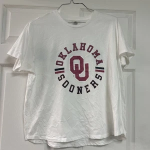 Camiseta Para Mujer Blanca Oklahoma Sooners Vintage Días Fácil Relajada Talla L - Imagen 1 de 5