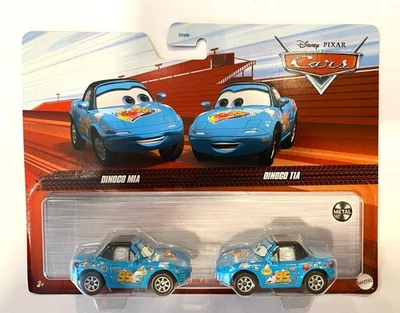 迪士尼皮克斯汽车--Dinoco Mia 和 Dinoco Tia-- 金属--如图所示--2 包 — 第 1/4 张图片