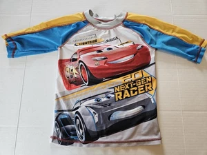 Disney Store Cars Lightning McQueen Rash Guard Swim Shirt Boy Size 7 / 8 - Picture 1 of 7