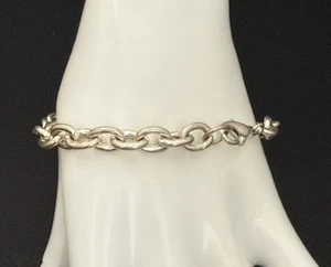 Grobes ARMBAND Silberfarben 7,75 cm. Kostenloser Versand siehe Fotos - Bild 1 von 6